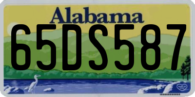 AL license plate 65DS587