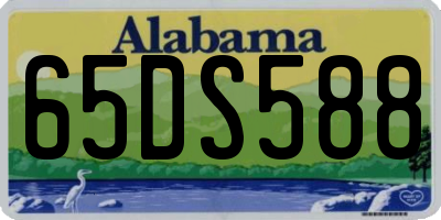 AL license plate 65DS588