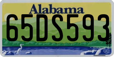 AL license plate 65DS593