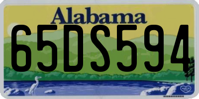 AL license plate 65DS594
