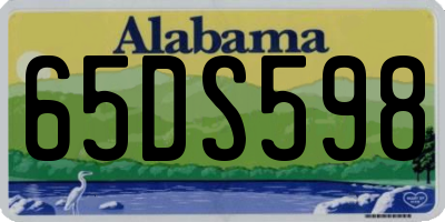 AL license plate 65DS598