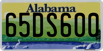 AL license plate 65DS600