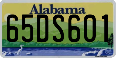 AL license plate 65DS601