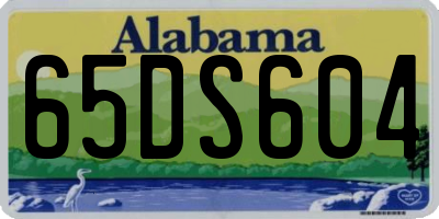AL license plate 65DS604