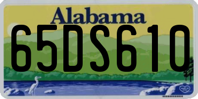 AL license plate 65DS610