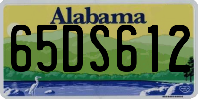 AL license plate 65DS612