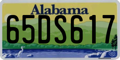 AL license plate 65DS617