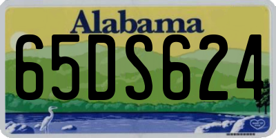 AL license plate 65DS624