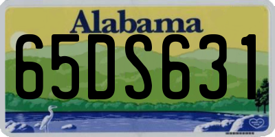 AL license plate 65DS631