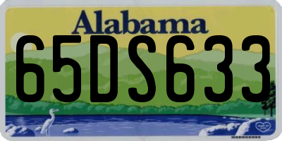 AL license plate 65DS633
