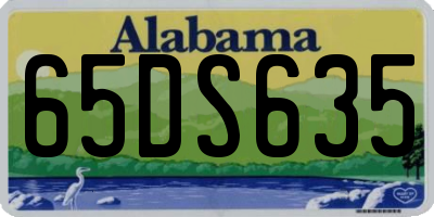 AL license plate 65DS635