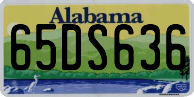 AL license plate 65DS636