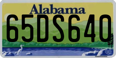 AL license plate 65DS640
