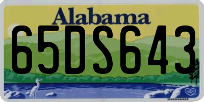 AL license plate 65DS643