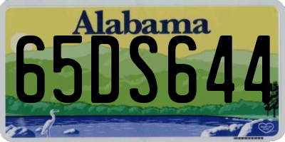 AL license plate 65DS644