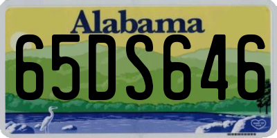 AL license plate 65DS646