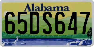 AL license plate 65DS647