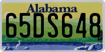 AL license plate 65DS648