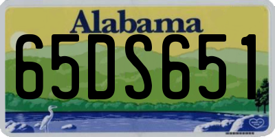 AL license plate 65DS651