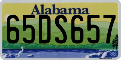 AL license plate 65DS657
