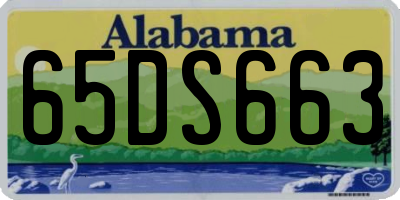 AL license plate 65DS663
