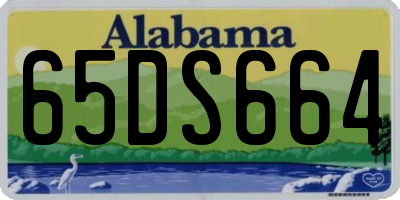 AL license plate 65DS664