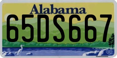 AL license plate 65DS667