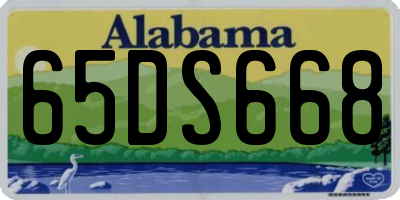 AL license plate 65DS668