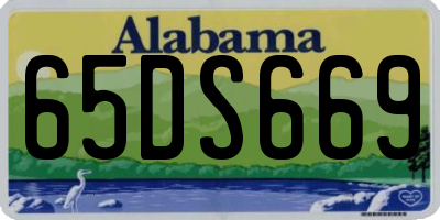 AL license plate 65DS669