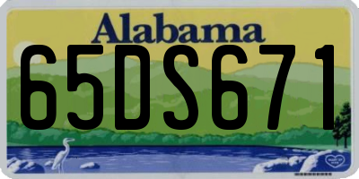 AL license plate 65DS671
