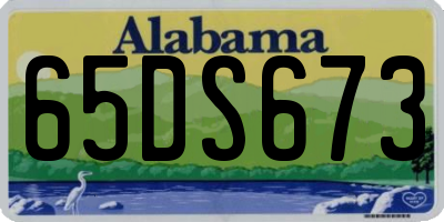 AL license plate 65DS673