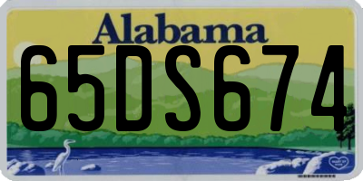 AL license plate 65DS674