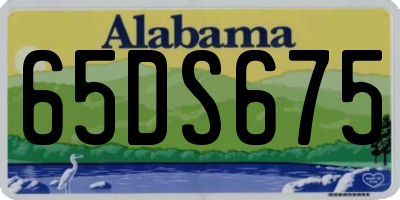 AL license plate 65DS675