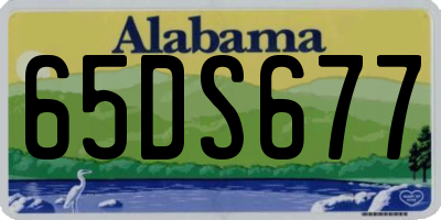 AL license plate 65DS677