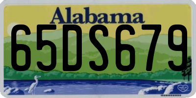 AL license plate 65DS679