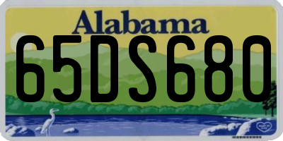AL license plate 65DS680