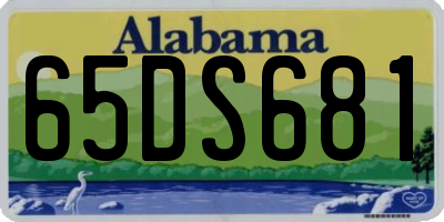 AL license plate 65DS681
