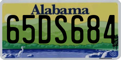 AL license plate 65DS684