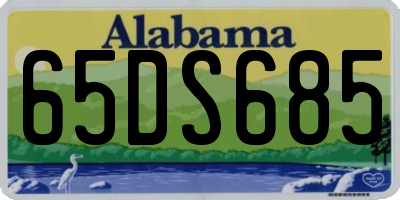 AL license plate 65DS685