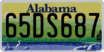 AL license plate 65DS687