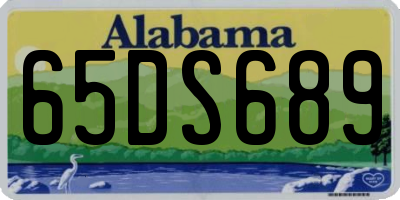 AL license plate 65DS689