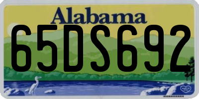 AL license plate 65DS692