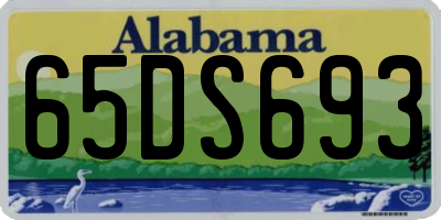 AL license plate 65DS693