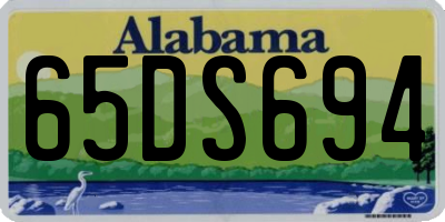AL license plate 65DS694