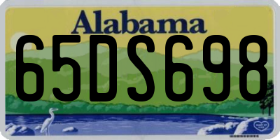 AL license plate 65DS698