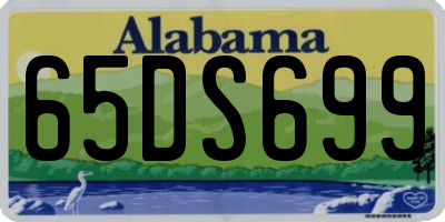 AL license plate 65DS699