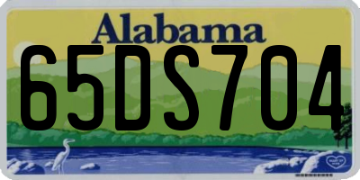 AL license plate 65DS704