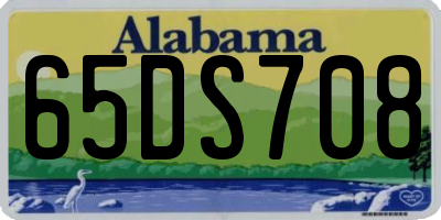 AL license plate 65DS708