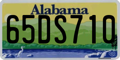 AL license plate 65DS710