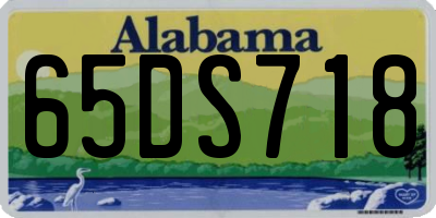 AL license plate 65DS718